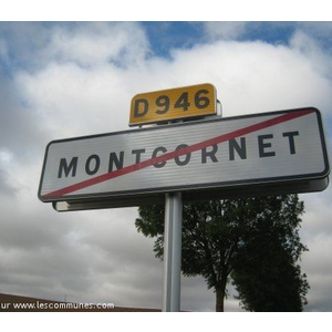 Panneau à la sortie de Montcornet Rte de Laon