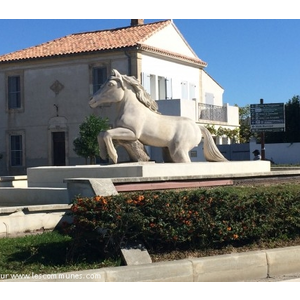 Statue de cheval à l entree de Saintes maries de la Mer