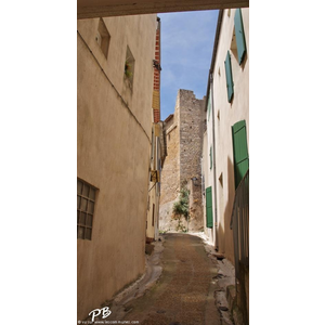 Le Village ( au fond mur du Château )