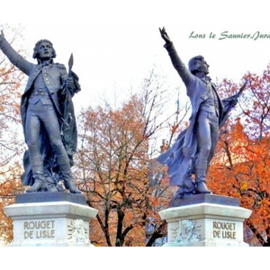 Lons le Saunier-Statue de Rouget de Lisle.Montage ...