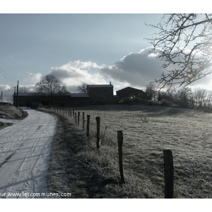 Le hameau Le Chassaing en hiver