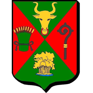 Le blason du village, reprenant les éléments sym...