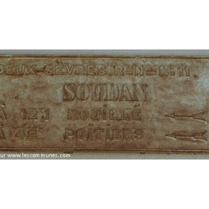 Plaque du XIX indicatrice routière d époque!! Très rare d en trouver encore en place 